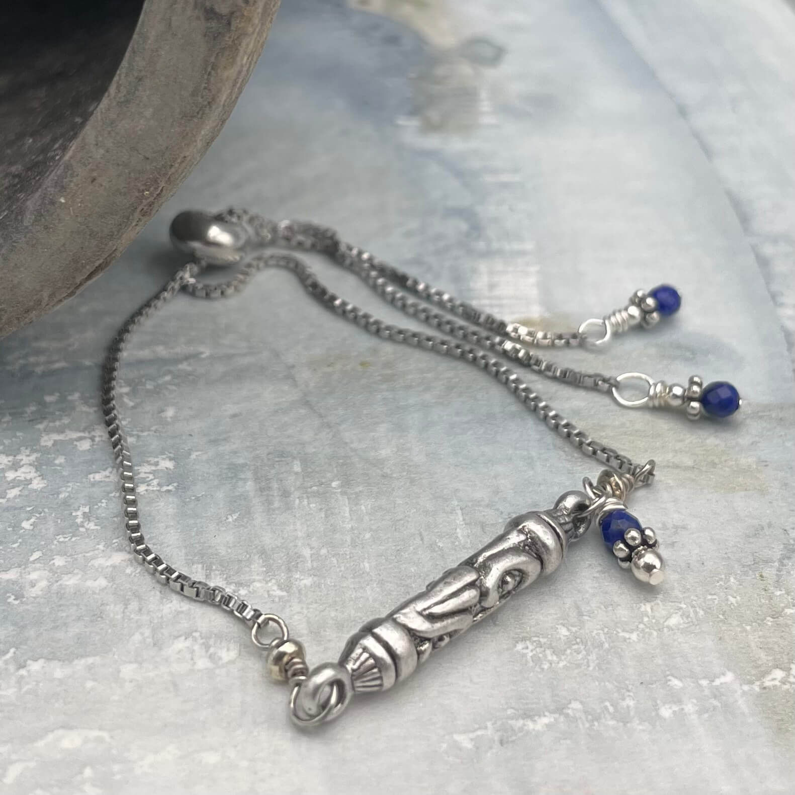 Lapis Lazuli Totem Slide Bracelet
