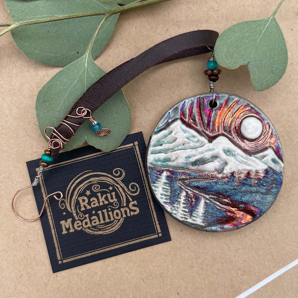 Thumbnail: Turquoise Colorado Rockies Raku Medallion