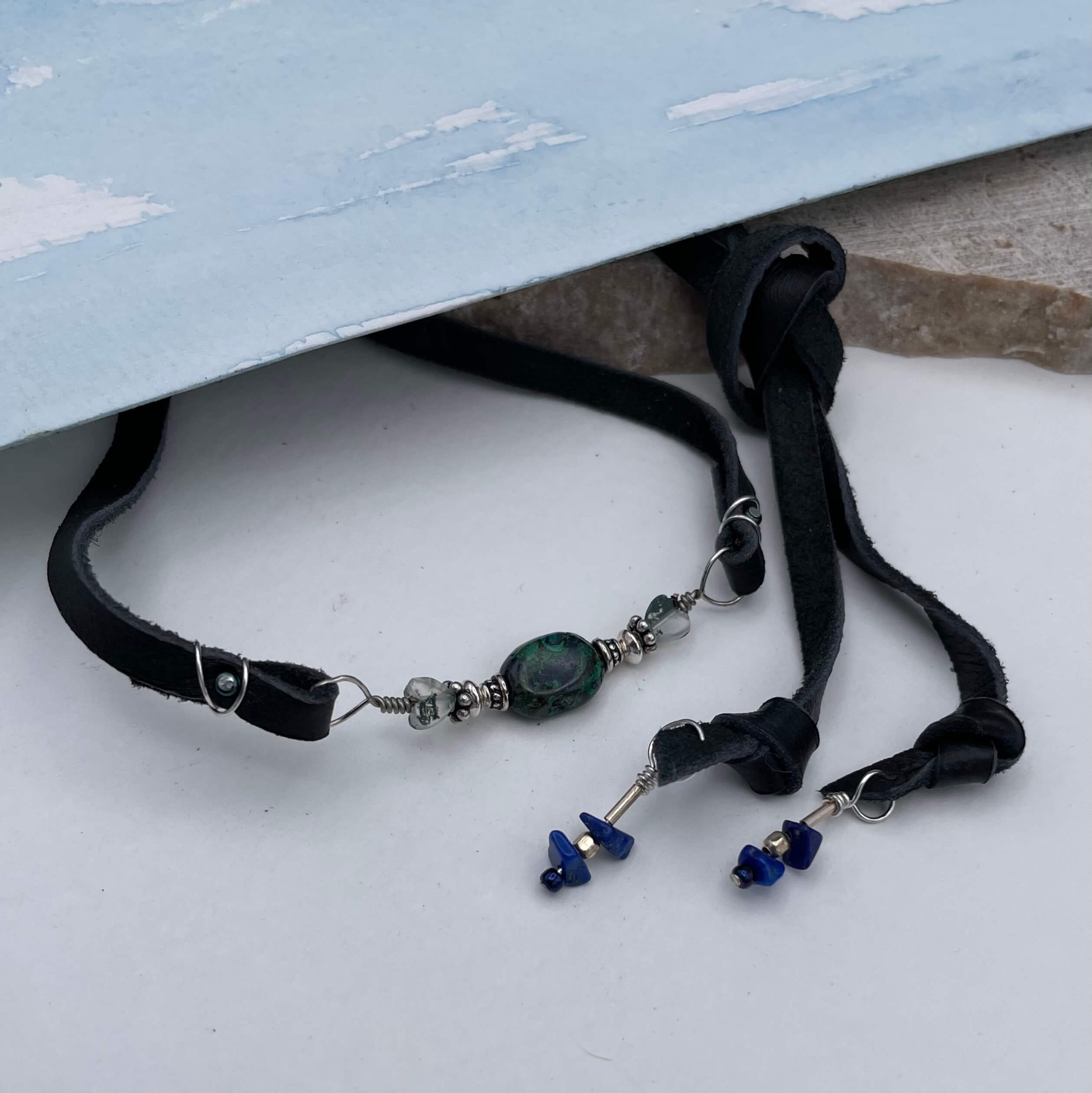 Azurite Inner Wisdom Choker, Bracelet & Anklet