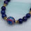 Thumbnail: Lapis Blue Water Lotus Cloisonné Bracelet