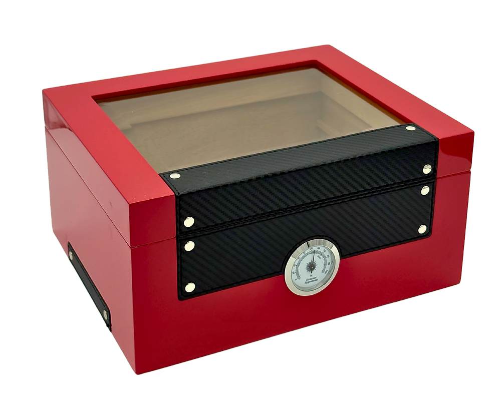 Thumbnail: Red Button Glass Top Humidor 100 Cigars