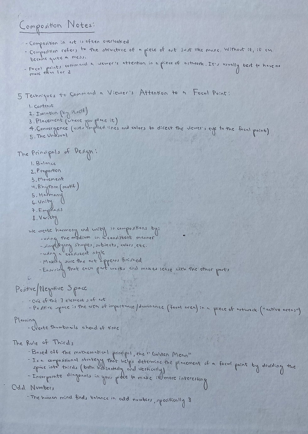 Composition Notes