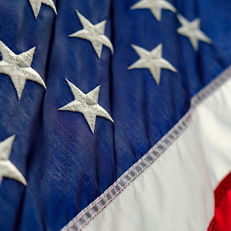 Part of an American flag showing stars