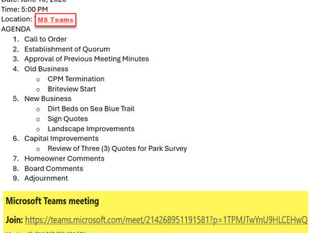 BOARD MEETING 6.10.2026