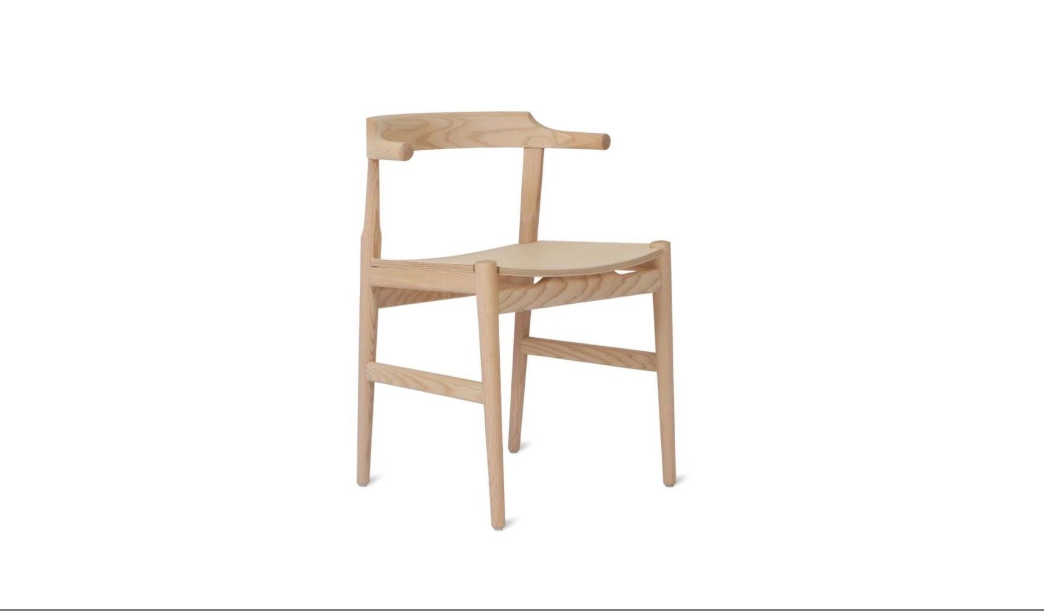 Sunday's - Tuck In Dining Chair Wood Seat Washed White Ash - 21 x 19 x 29