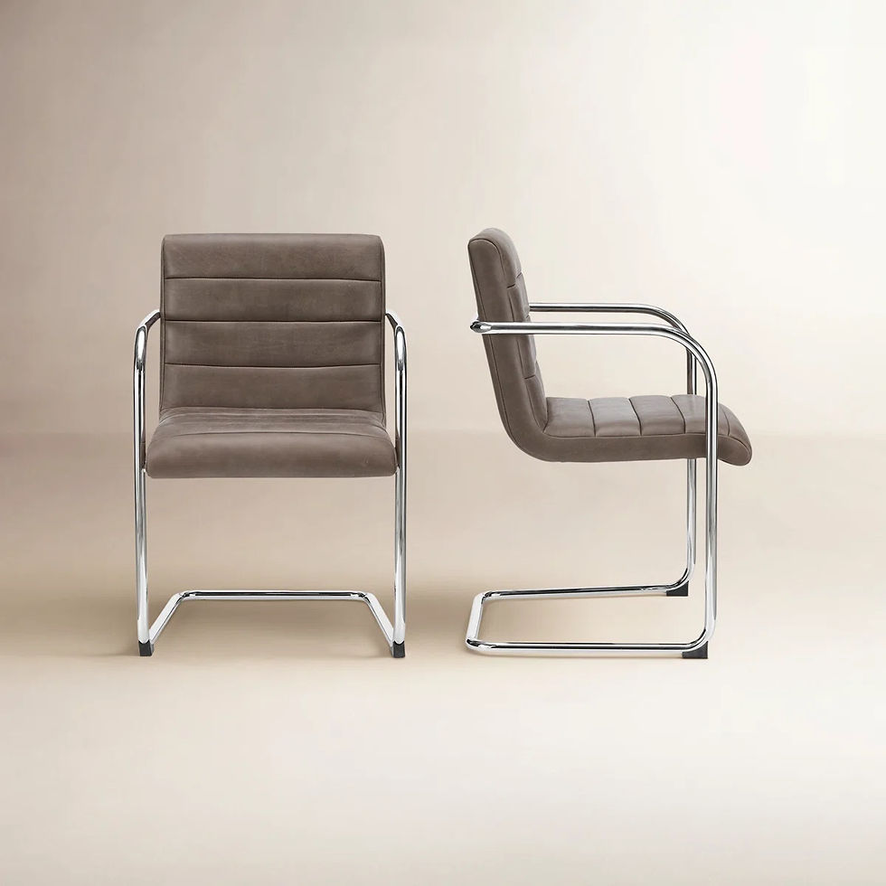 Thumbnail: Moe’s Home Collection - Top Grain Leather Pedro Dining Chair - Brown 