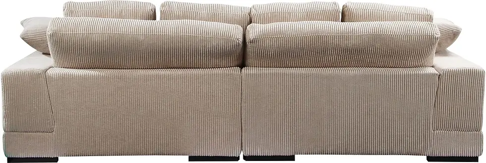 Thumbnail: Moe’s Corduroy Plunge Sectional in Cappuccino 