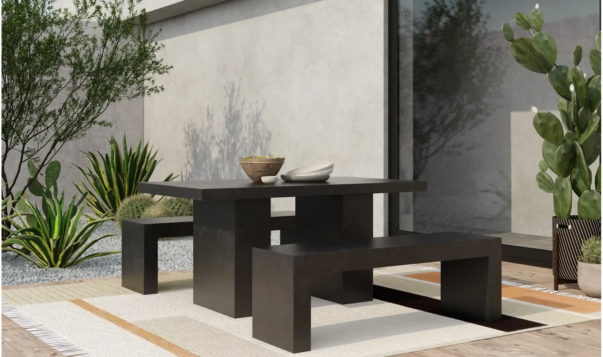 Moe’s Home Collection • Aurelius 2 Outdoor Dining Table Grey
