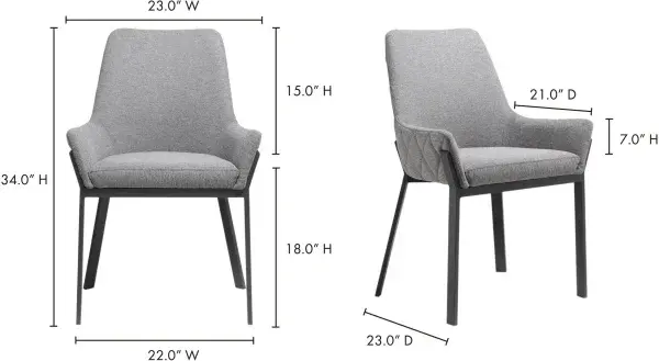 Thumbnail: Moe’s Lloyd Grey Dining Chair