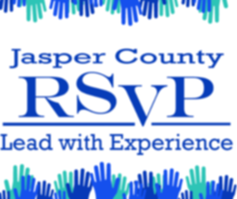 Logo of Jasper County RSVP "Lead with Experience"