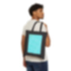 Thumbnail: OnTrend Sports Light Blue Badminton Court Cotton Canvas Tote Bag