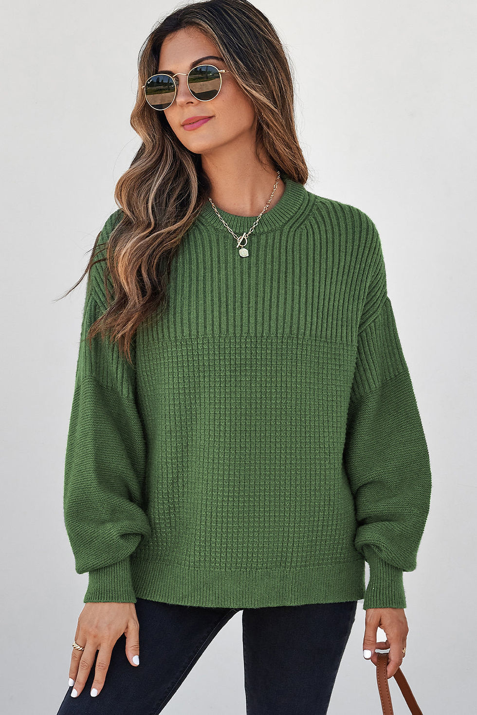 Miniatura: Julietta Mixed Textured Knitted Sweater