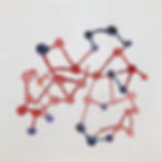 A tangle of red and blue cells resembling DNA
