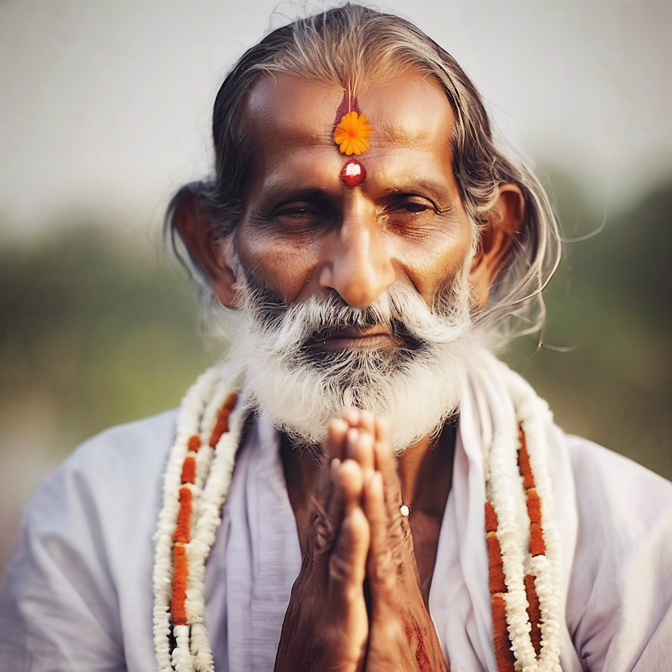 An Indian man yoga guru