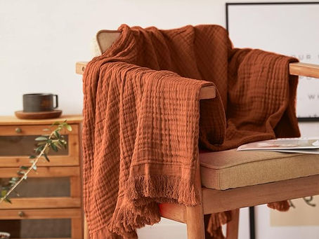 Cotton Muslin Throw Blanket