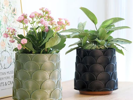 Handcrafted Art Deco Ceramic Planter