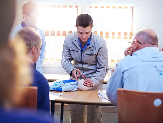 First aid training session