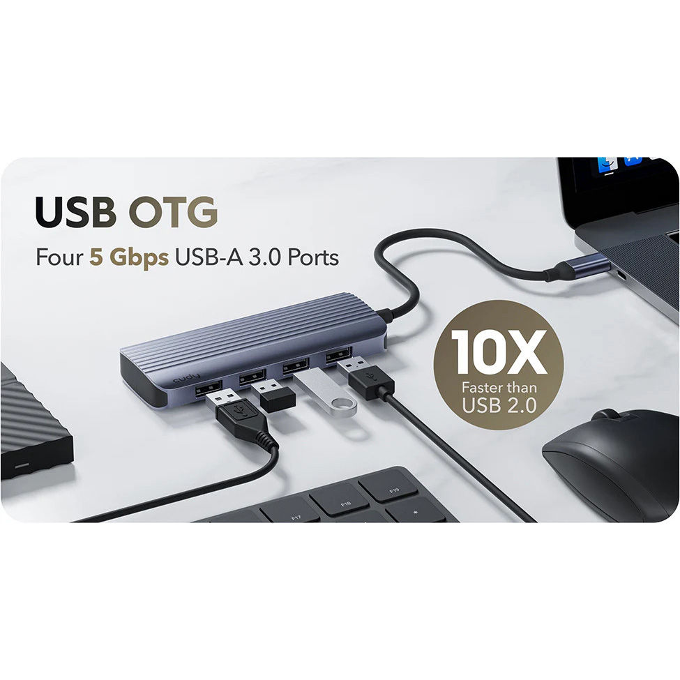 תמונה ממוזערת: Cudy - UH500 - 6-in-1 USB Type-C Hub