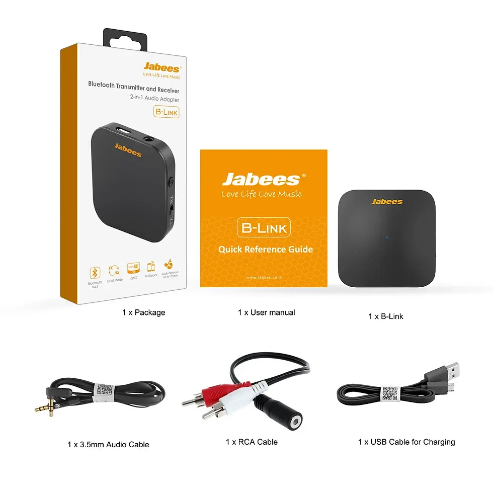 תמונה ממוזערת: Jabees -  Bluetooth Transmitter + Receiver - B-LINK