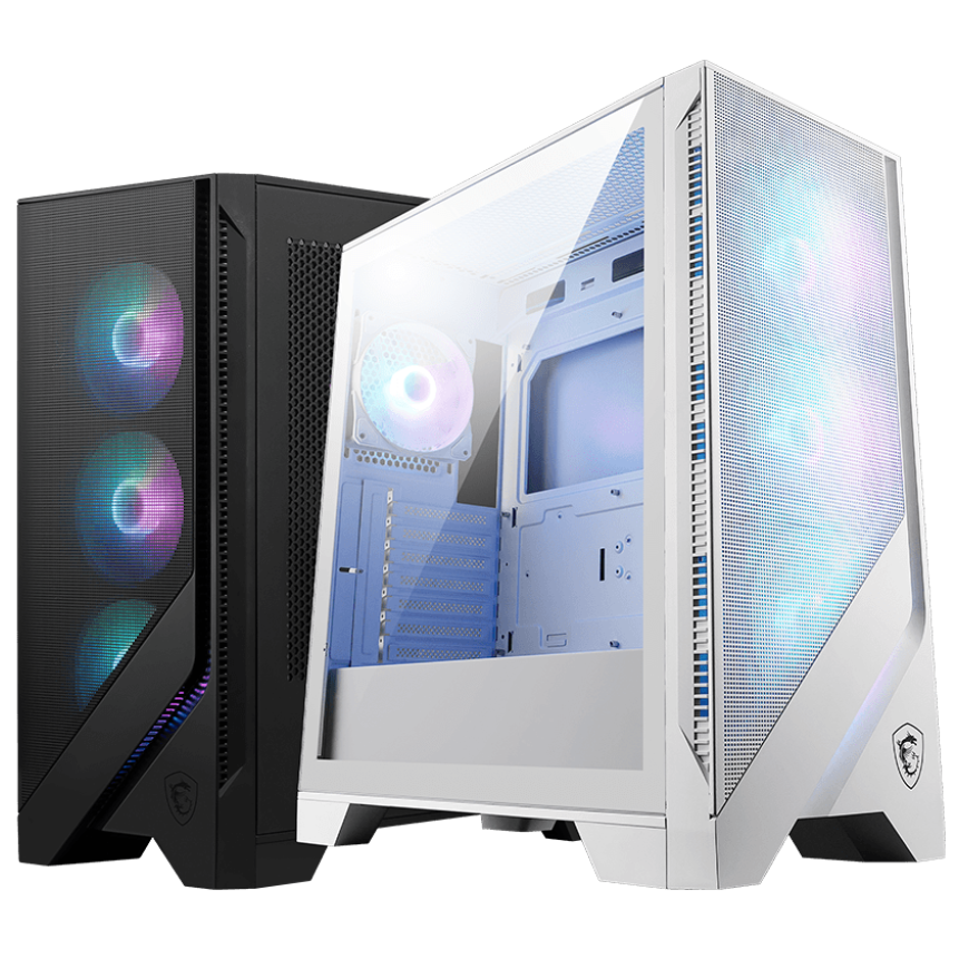 תמונה ממוזערת: MSI - MAG FORGE 320R AIRFLOW WHITE - Transparent Glass Side