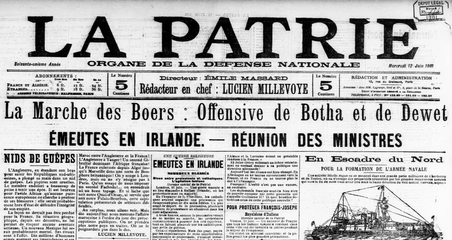 La Patrie 12 giugno 1901