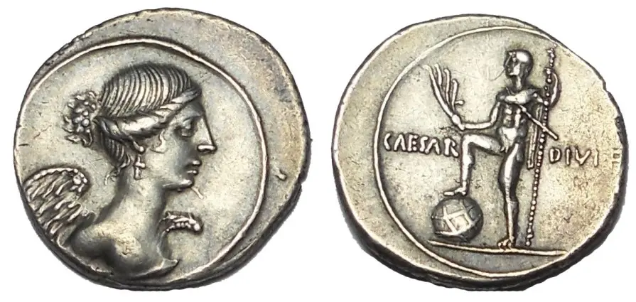Denario romano del primo sec. a. C.