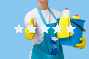 Cleaner shows on five star level of cleaning services..jpg