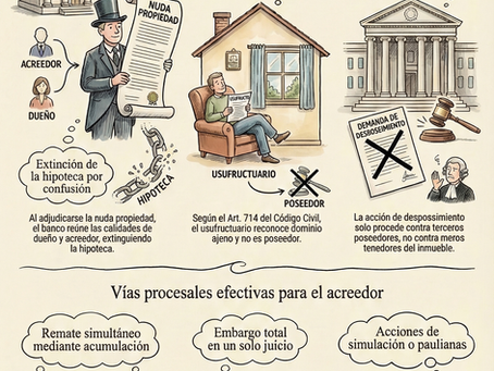 Acción de desposeimiento en contra del usufructuario del inmueble hipotecado, intentada por el acreedor adjudicatario de la nuda propiedad