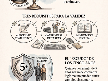 La legalidad de la rebaja de grado en la administración pública por cambio de funciones