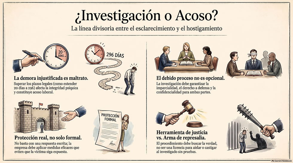 Cuando la investigación interna se convierte en hostigamiento: límites laborales y administrativos