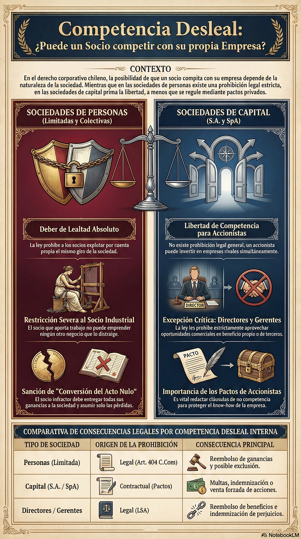 El Enemigo en Casa: La Competencia Desleal del Socio o Accionista contra su propia empresa