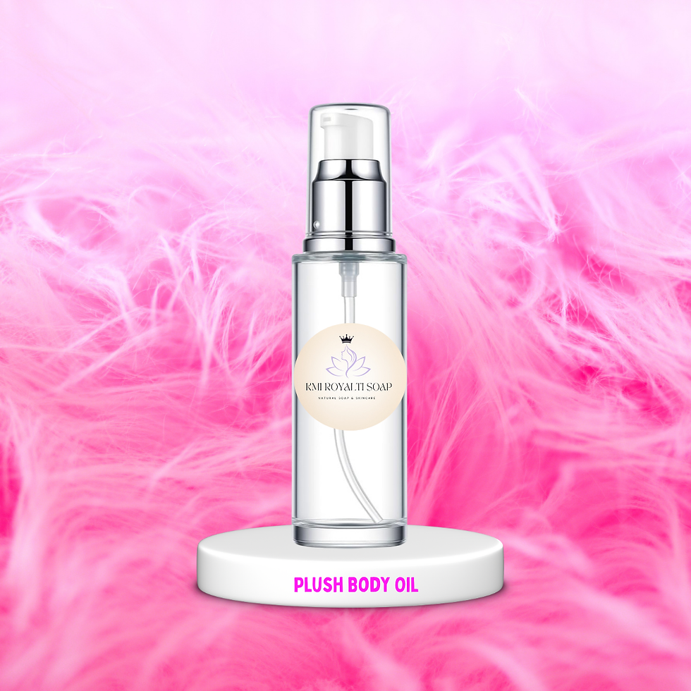 Plush Amber oil perfume Body Oil in 4 ounce bottle with white top, silky hydrating oil for soft skin