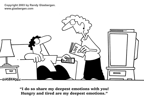 cartoon - hungry and tired emotions