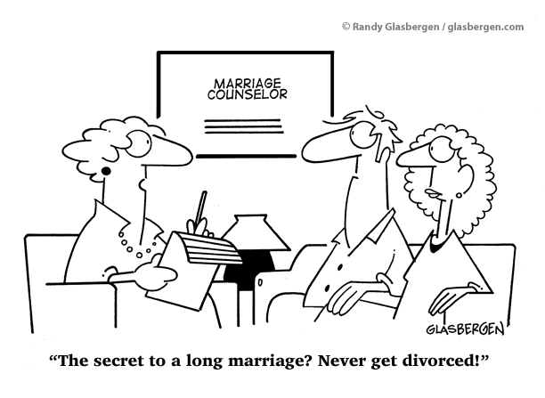 cartoon - secret to long marriage