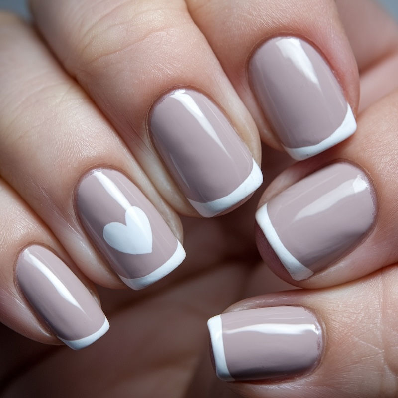 Zart und verspielt: Rosa Nägel mit weißen Herzen sorgen für einen bezaubernden Valentinstags-Look voller Liebe und Eleganz.