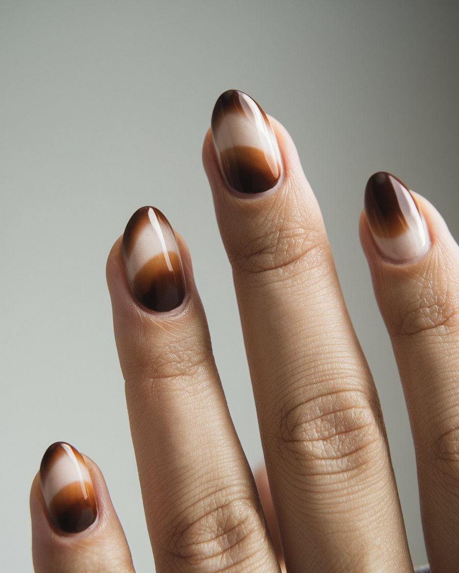 Kreative Braun-Nägel in matt und glänzend – vielseitige Inspiration für deinen nächsten Nagel-Look.