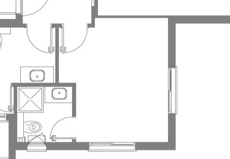 שרטוט חדר השינה הצפוף שהקבלן תכנן