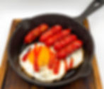 赤ウインナー&目玉焼き