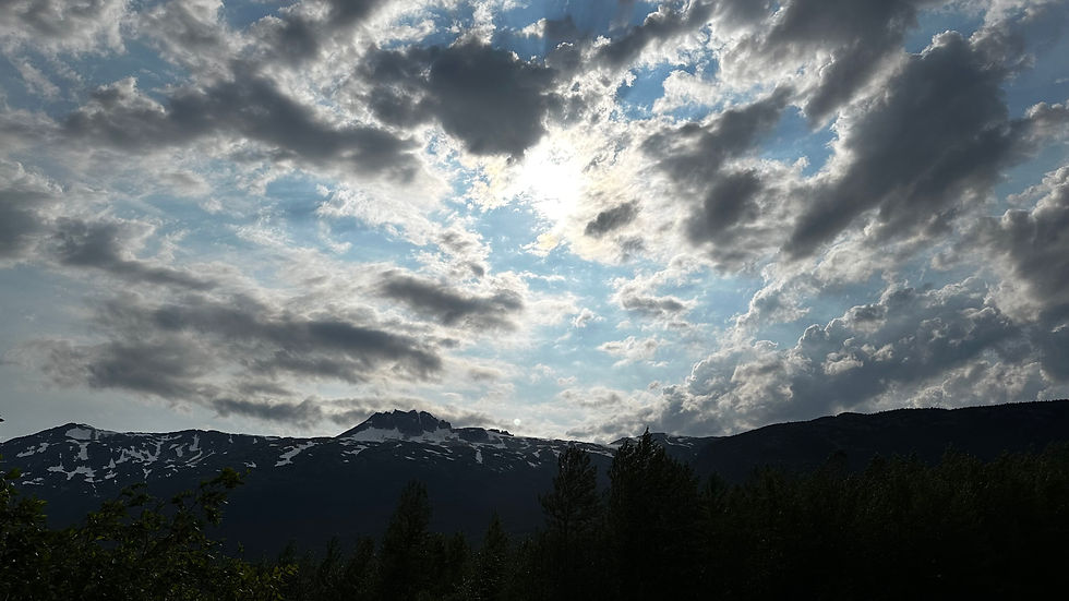 Face Mountain and dramatic sky