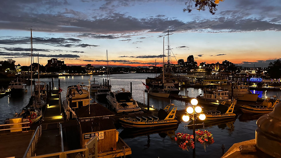 Victoria harbor, post-sunset