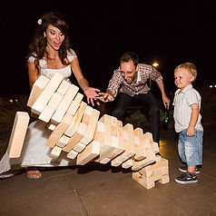 Wedding jenga fun! Great for all ages!__