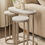 Thumbnail: White Bronx Oak Effect Round Set of 3 Nest of Tables
