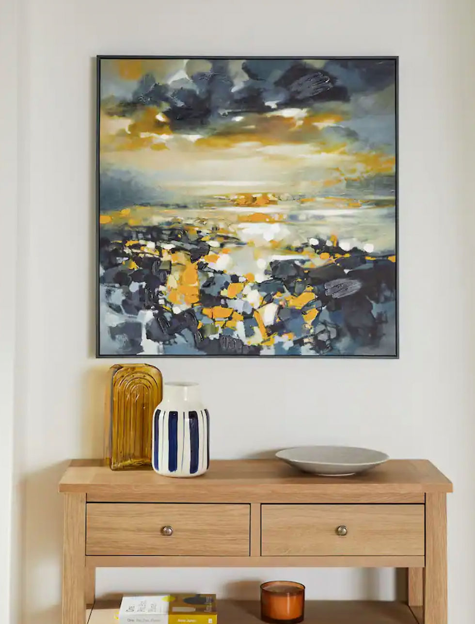 Yellow/Black Artist Collection by Scott Naismith Framed Canvas Wall Art