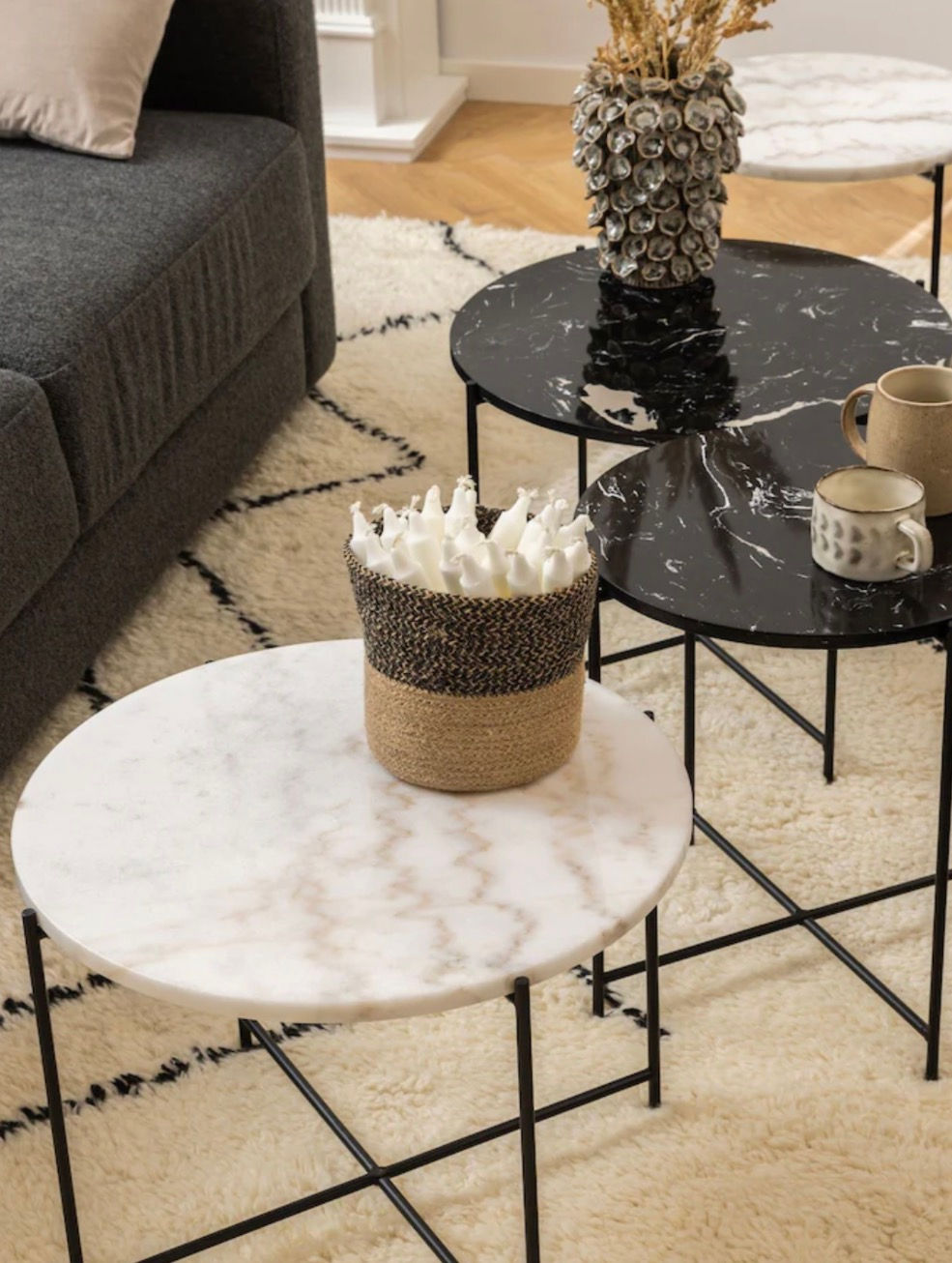 Actona White Medium Avila Side Table