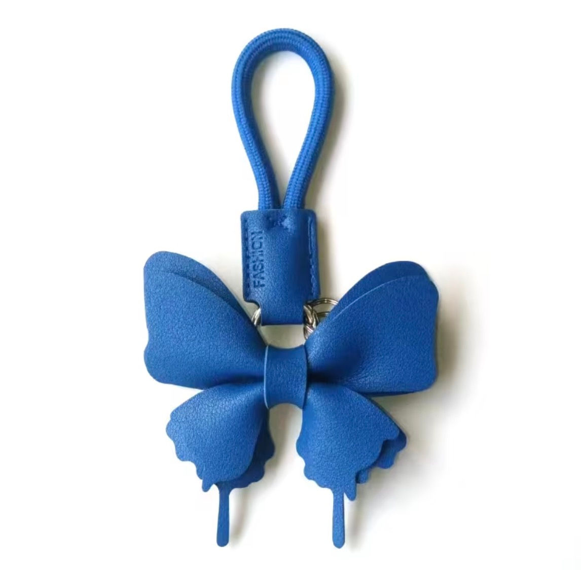 Butterfly Leather Keychain Royal Blue 