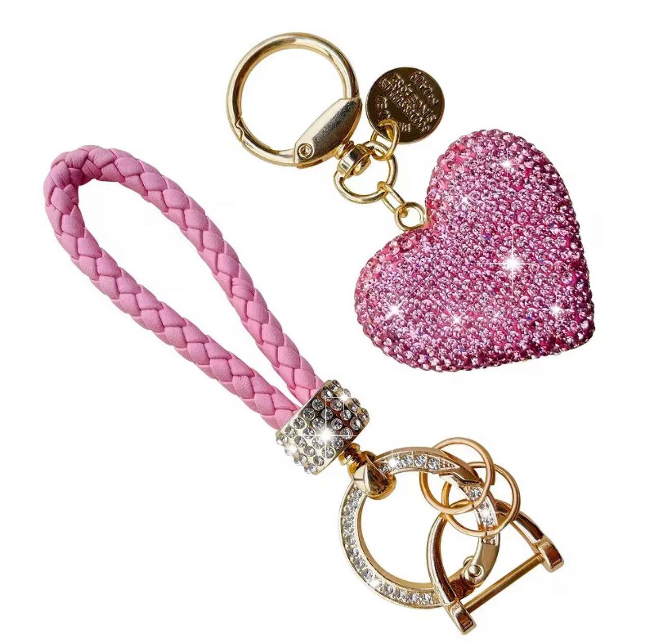 Crystal Car Keychain pink