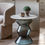 Thumbnail: Gallery Home Clear Rabat Glass and Marble Side Table