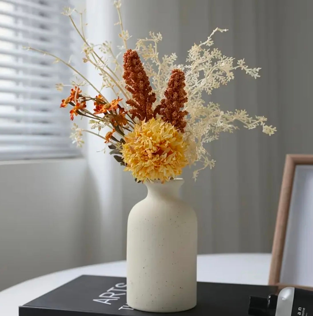 Tangerine Wedding Decorations Bouquet Artificial Dried Flower Ball Design