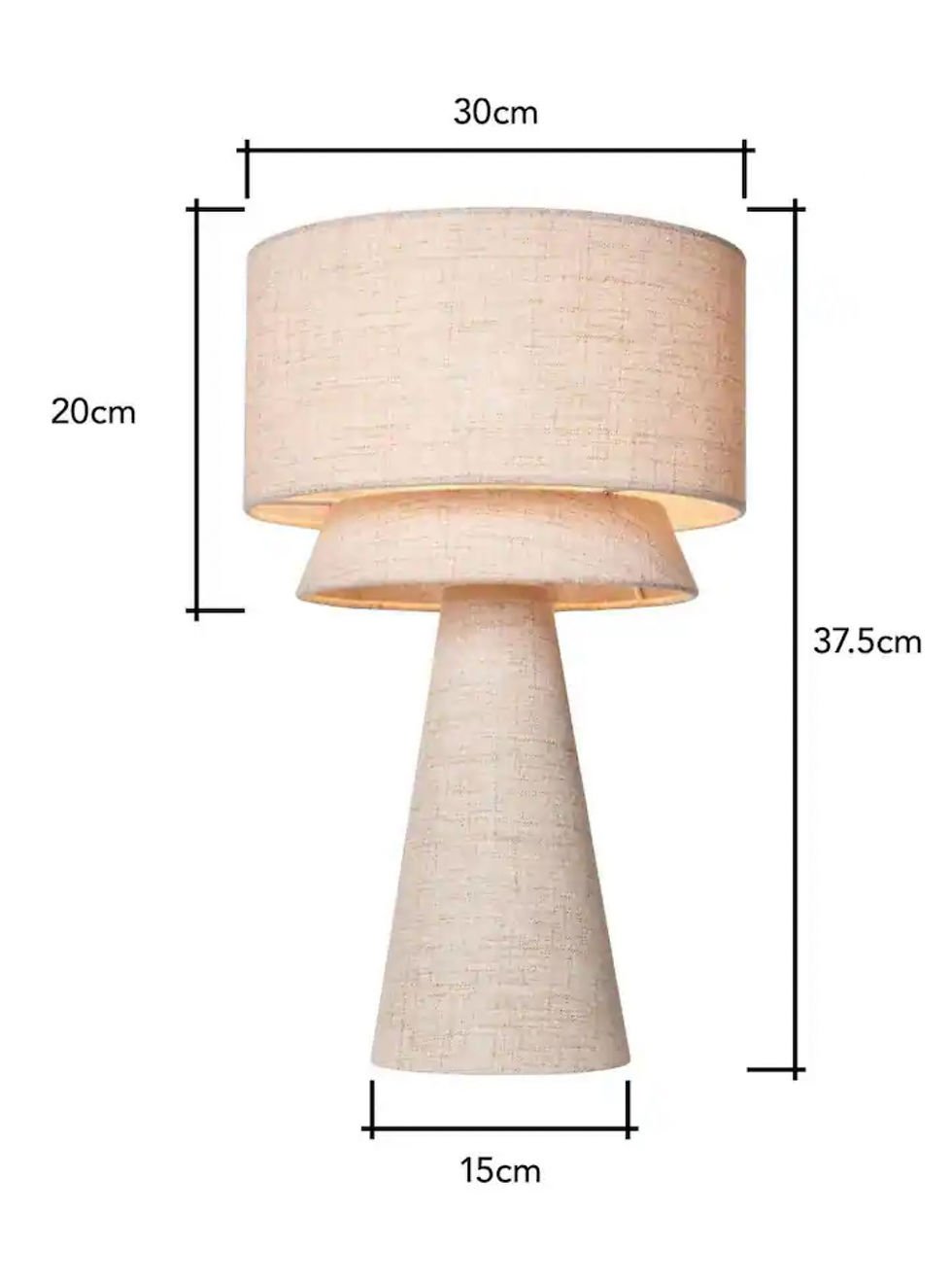 縮圖：BHS Natural Terri Tiered Table Lamp 