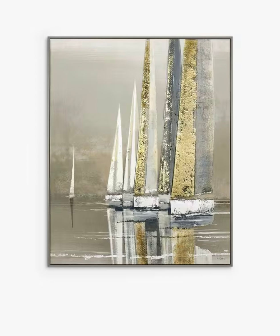 Adelene Fletcher 'Golden Sails' Framed Canvas
